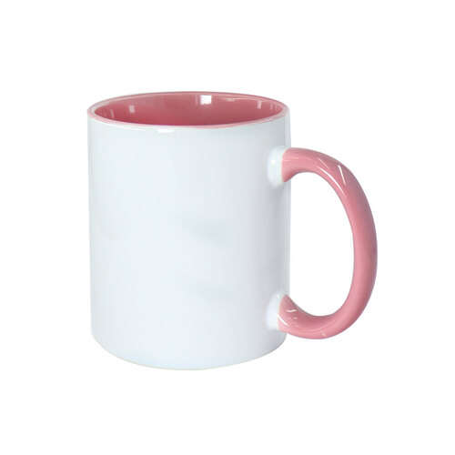 ماگ (لیوان) خام دسته و داخل صورتی سابلیمیشن oz11