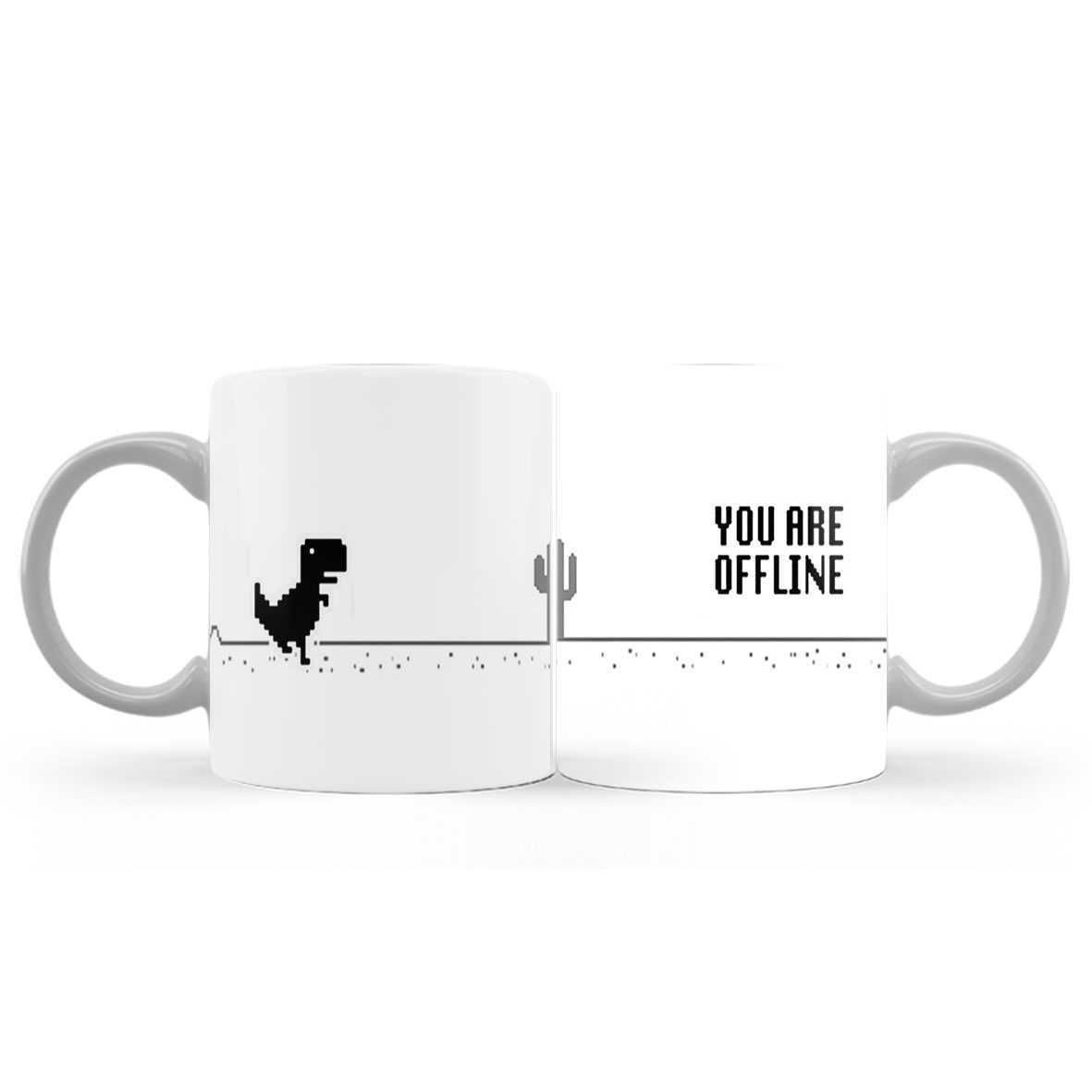 ماگ(لیوان) طرح You Are Offline با دایناسور پیکسلی کد172