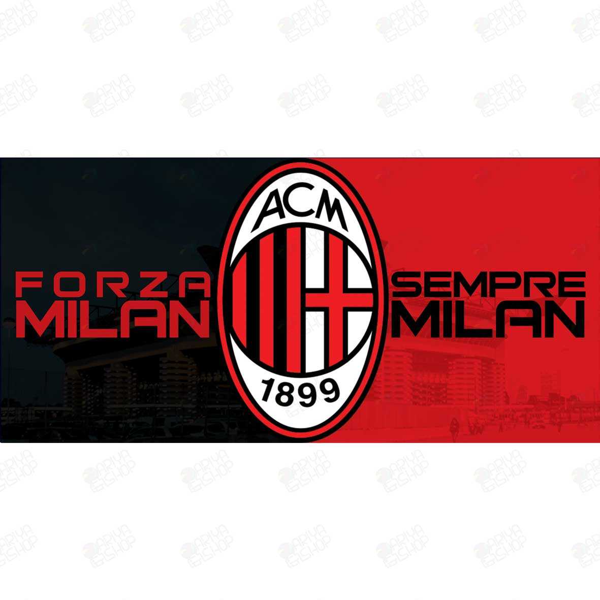 ماگ(لیوان) طرح تیم آث میلان با لوگو و نوشته Forza Milan کد108