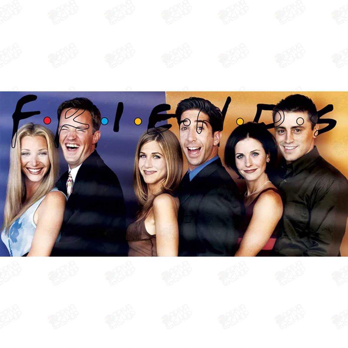 ماگ (لیوان) طرح سریال فرندز با تصویر گروهی و لوگوی FRIENDS کد 149