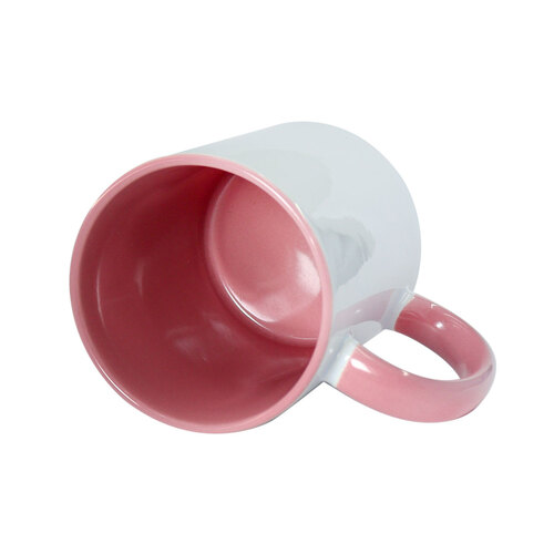 ماگ (لیوان) خام دسته و داخل صورتی سابلیمیشن oz11