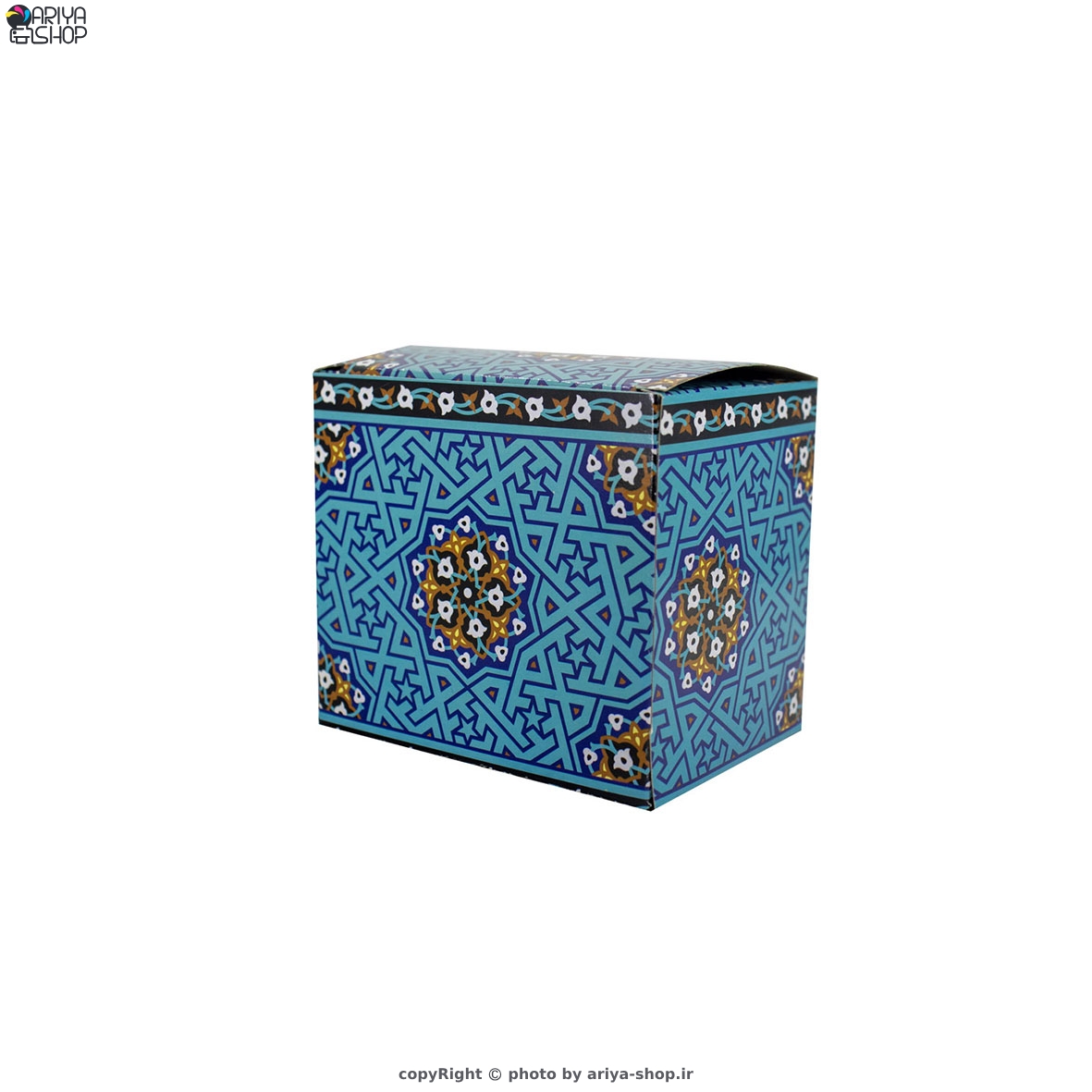 جعبه ماگ(لیوان) آبی با طرح سنتی